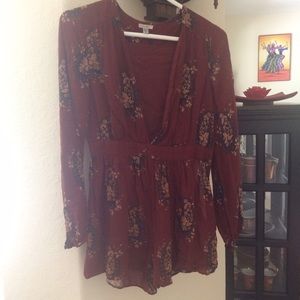 Ecote urban outfitters plunging romper