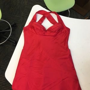 Red cocktail dress