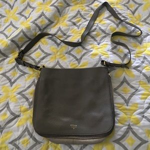 Grey Fossil Preston Shimmer Side Bag