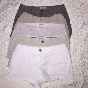 5 pair of Old Navy shorts. 3.5" length. Size 2.