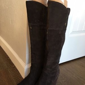 Nine West suede over the knee brown boot