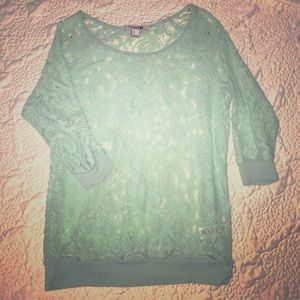 Mint green lace Forever 21 top. M.