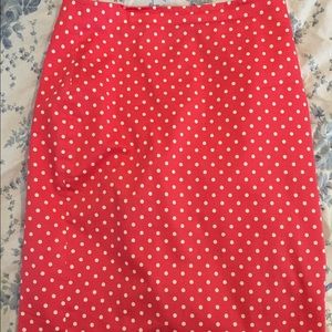 Ann Taylor pink polka dot skirt