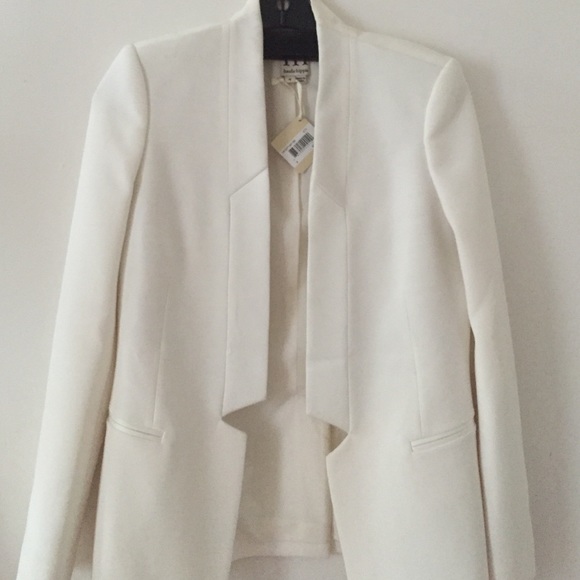 💋MAKE AN OFFER💋HAUTE HIPPIE tuxedo blazer white - Picture 3 of 4