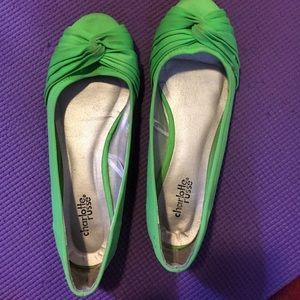 Charlotte Russe Lime Green flats!