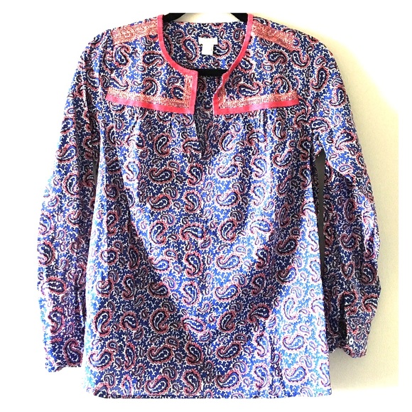 J Crew printed blouse