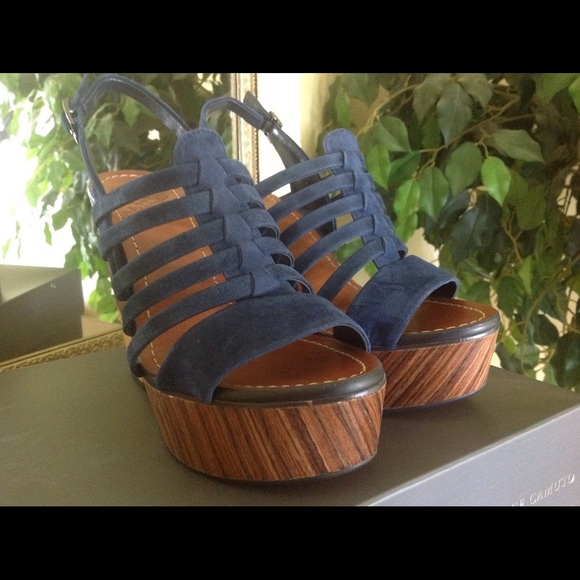 Vince Camuto Suede Wedge Sandals - Picture 3 of 4