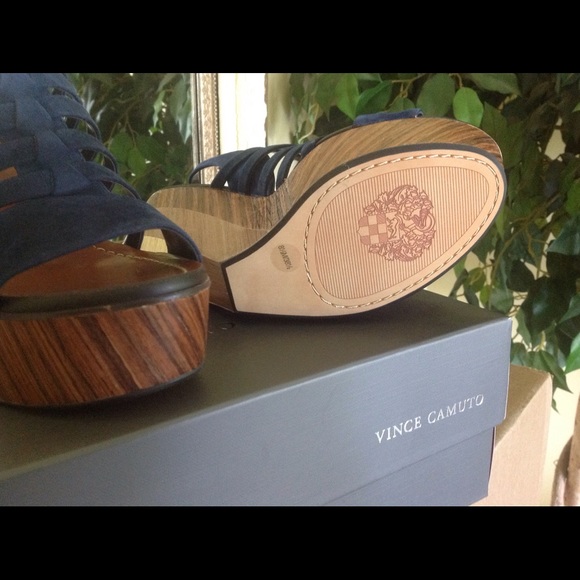 Vince Camuto Suede Wedge Sandals - Picture 4 of 4