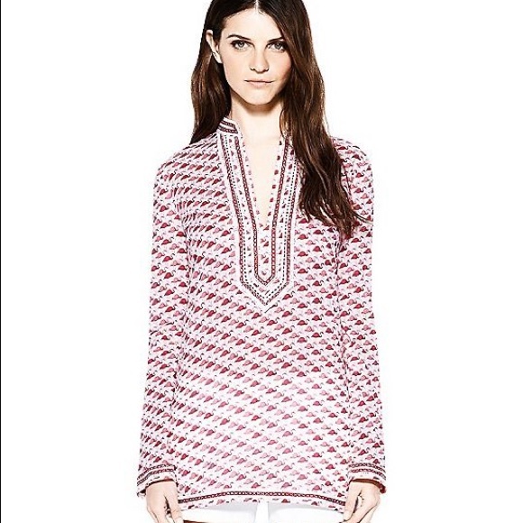 NWT Tory  Burch cotton flamingo print tunic.