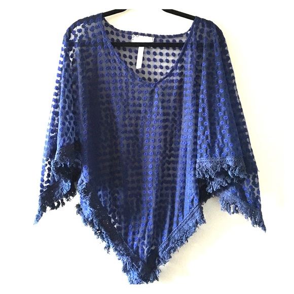 FreePeople poncho in blue