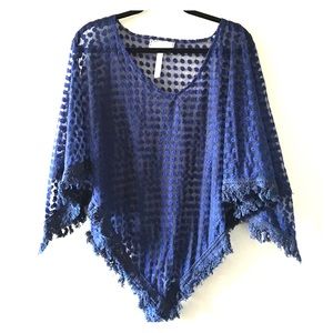 FreePeople poncho in blue
