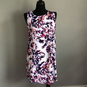 olive & oak size large blue and white dress
