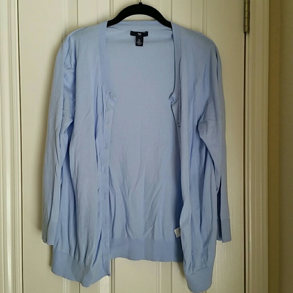 GAP Crewneck Cardigan in River Blue