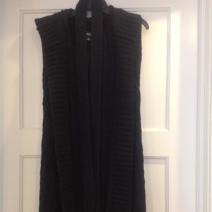 Long Hooded Sweater Vest