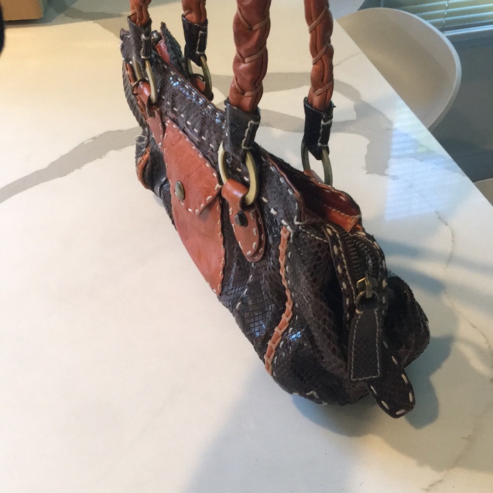Giorgio G leather 2 tone bag - Picture 8 of 8