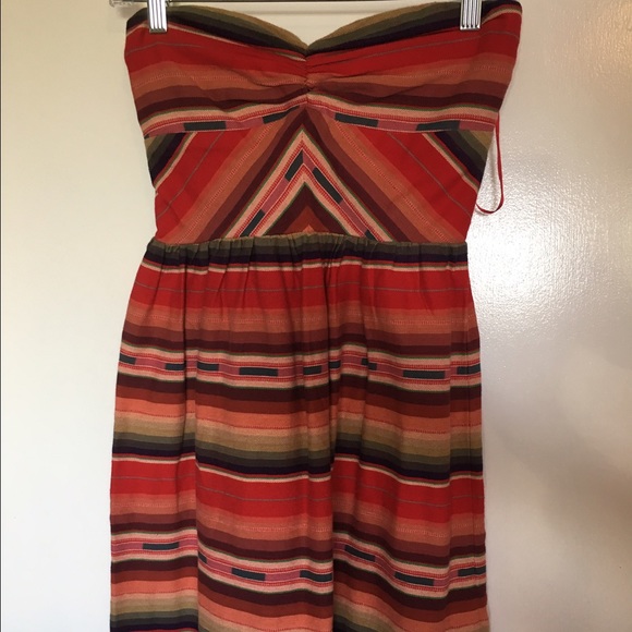 Roxy strapless dress in southwest print Sz small