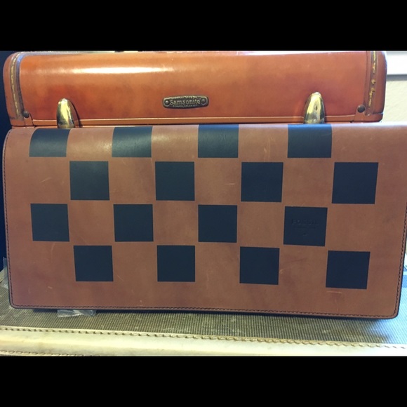 Fossil Game Pouch- New- checkers & backgammon