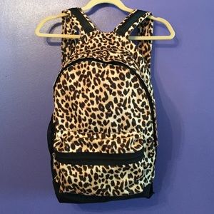 Vs pink cheetah print book bag