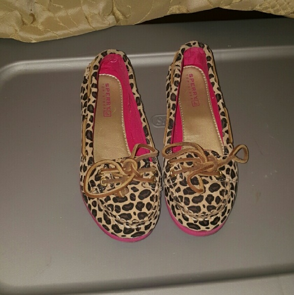 SPERRYS LEOPARD KIDS SHOES