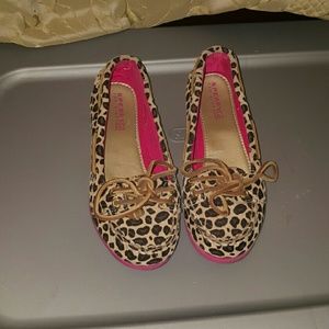 SPERRYS LEOPARD KIDS SHOES