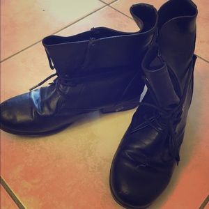 Black above the ankle boots