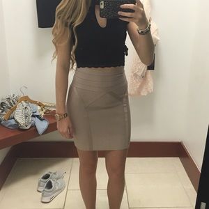 Bebe Bandage Skirt and Crop Top