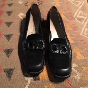 Ferragamo shoes, leather and suede