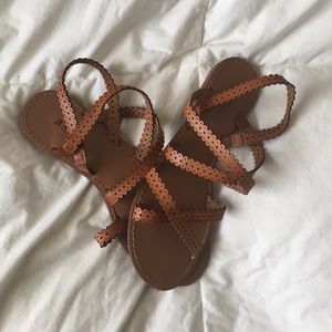 JustFab Tan Sandals