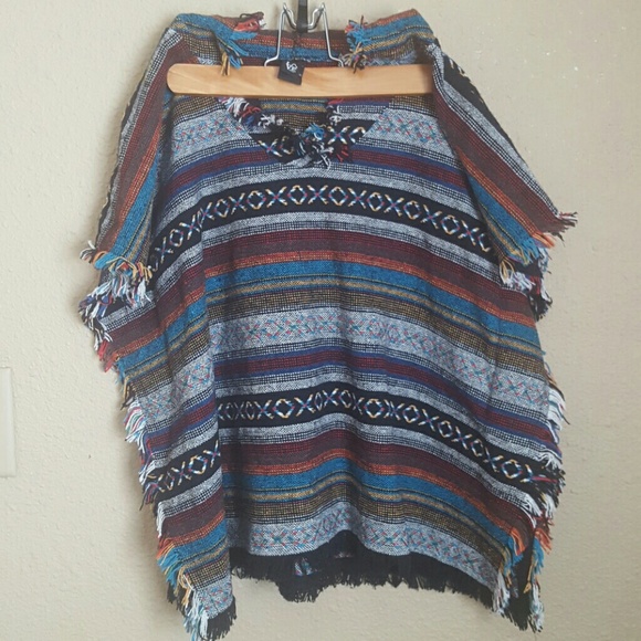 Small patterned poncho