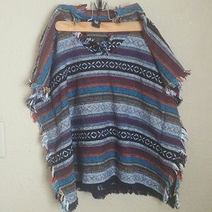Small patterned poncho