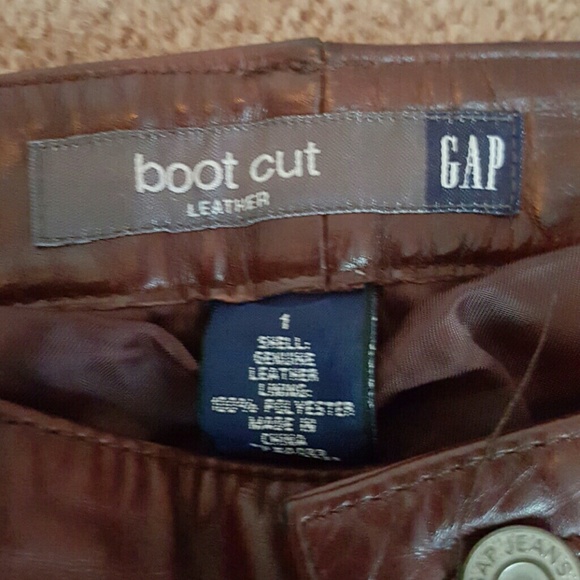 Genuine leather GAP bootcut pants - Picture 2 of 4