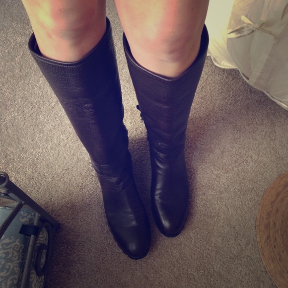 Brown Prada tall boots