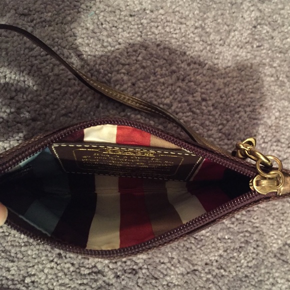 COACH Brown Wristlet - Picture 2 of 3