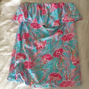 Lilly Pulitzer strapless tube top