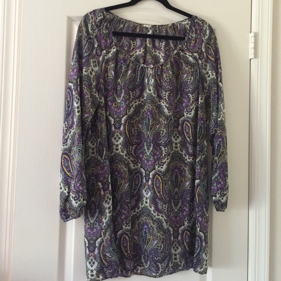 J.crew silk paisley tunic