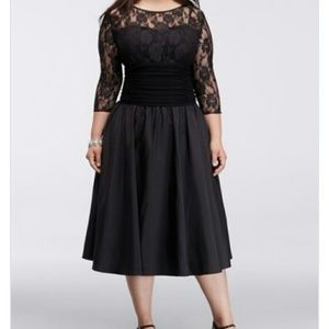 Little black dress with lace detail. OBO