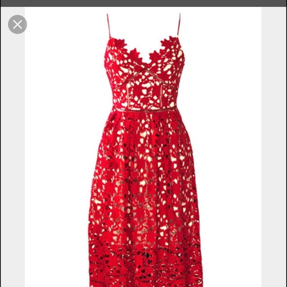 Cupshe Red Lace Dress