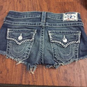 True religion cutoff shorts