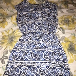 Blue printed dress