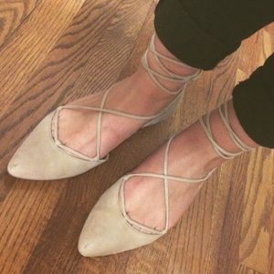 Lace-up flats