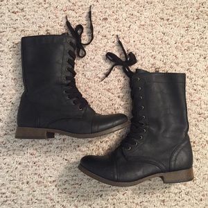 Mid-calf black boots