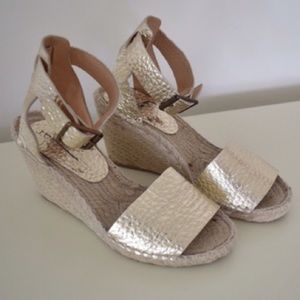 Gold J.Crew espadrilles