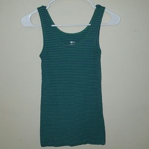 Green and blue striped tank top