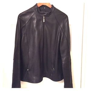 Jones NY Moto Style Leather Jacket