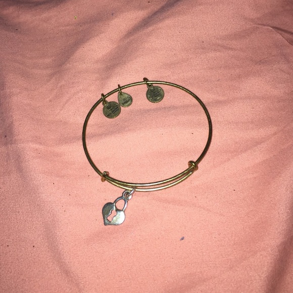 Gold Alex and ani heart key to my heart