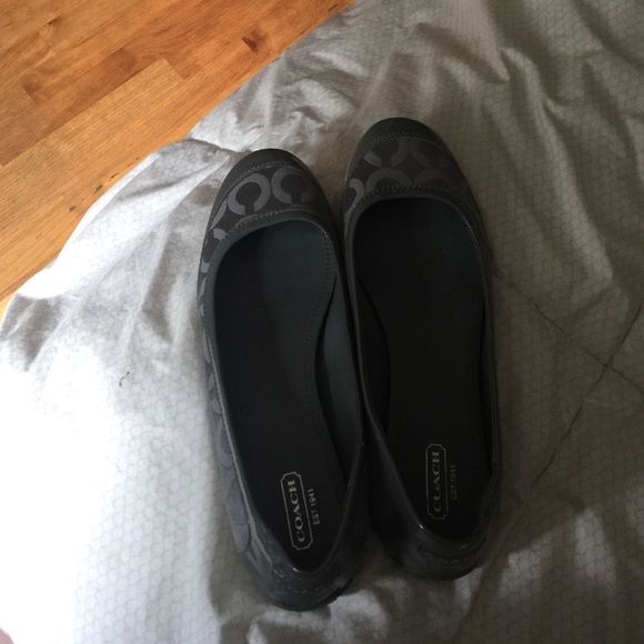 grey COACH flats worn once - Picture 2 of 3
