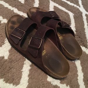 Womens Birkenstock Arizona size 38 brown leather