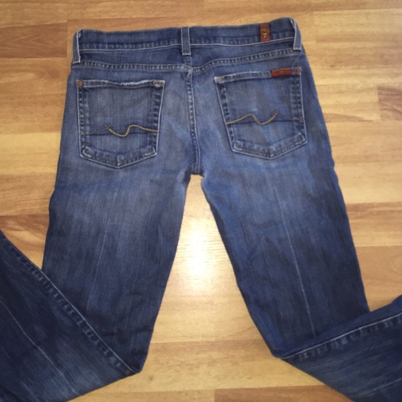 7 for all of mankind bootcut denim jeans size 27 - Picture 2 of 4