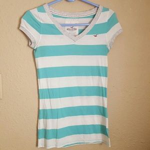 Hollister striped v-neck tee