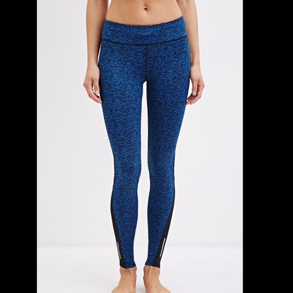 Nwot black/blue space dye athletic leggings